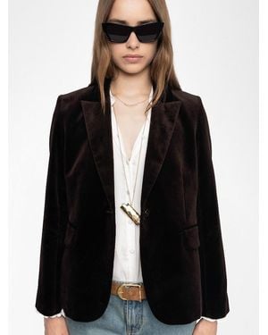 Zadig & Voltaire Blazer Vavy Samt - Weiß