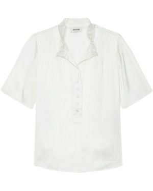 Zadig & Voltaire Topher Satin Top - White