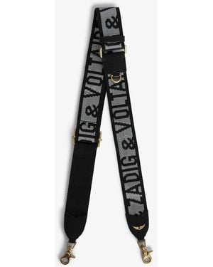 Zadig & Voltaire Zadig Glitter Shoulder Strap - Black