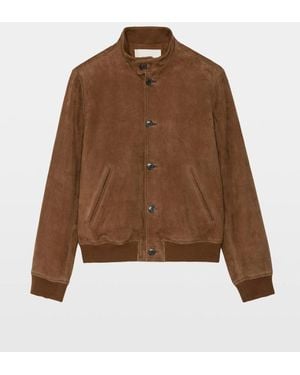Zadig & Voltaire Lonni Button Suede Jacket - Brown