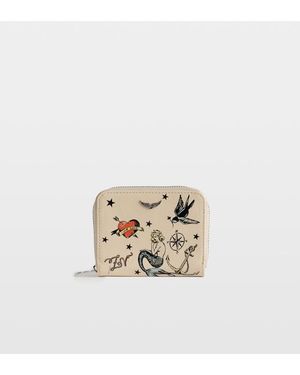 Zadig & Voltaire Mini Zv Tattoo Coin Purse - White