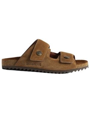 Zadig & Voltaire Santa Fe Suede Sandals - Brown