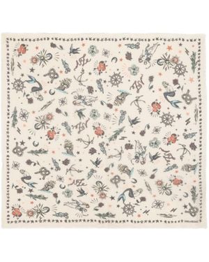 Zadig & Voltaire Kerry Tattoo Scarf 135 - Natural