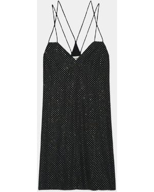 Zadig & Voltaire Rohana Diamante-Embellished Silk Mini Dress - Black