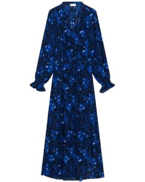 Zadig & Voltaire Robe rayado - Bleu