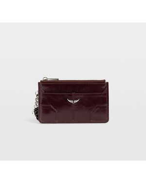 Zadig & Voltaire Sunny Card Card Holder Vintage Patent - Purple