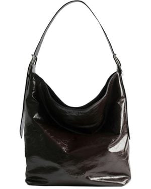 Zadig & Voltaire Jane Hobo Vintage Patent Bag - Black