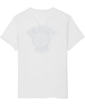 Zadig & Voltaire Henley T-Shirt Monastir - White