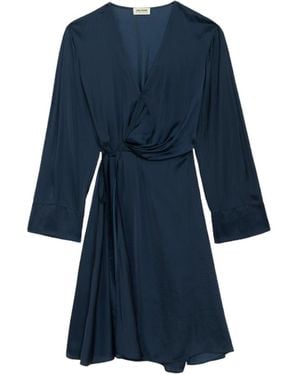 Zadig & Voltaire Remoir Satin Dress - Blue
