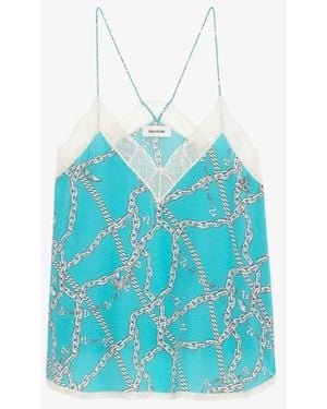 Zadig & Voltaire Christy Silk Camisole - Blue
