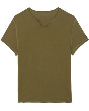 Zadig & Voltaire Monsatir Henley T-Shirt - Green