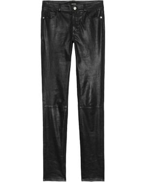 Zadig & Voltaire Phlame Trousers 100% Leather - Black
