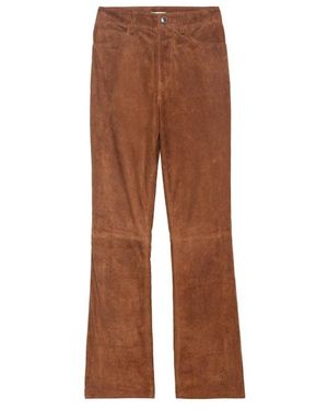 Zadig & Voltaire Pistol Trousers 100% Suede Leather - Brown
