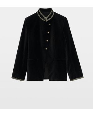 Zadig & Voltaire Verysa Velvet Blazer - Black