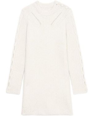 Zadig & Voltaire Alky Dress 100% Merino Wool - White