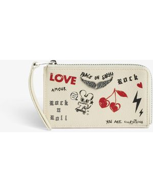 Zadig & Voltaire Porte-cartes Zv Card Flash - Blanc