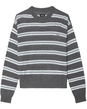 Pull Zadig & Voltaire 100% Cachemire - Col V Vert Taille XS - Occasion Très Bon État