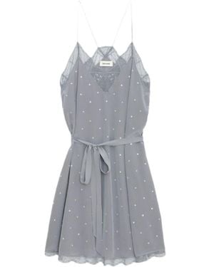 Zadig & Voltaire Ristyz 100% Silk Dress - Grey