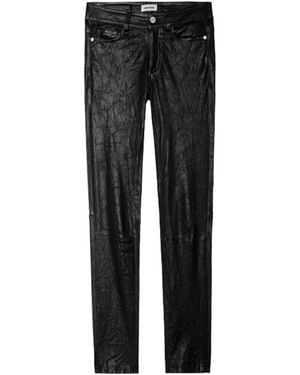 Zadig & Voltaire Phlame Leather Trousers - Black