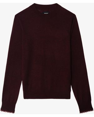 Zadig & Voltaire Pull Ivy 100% Cachemire Burgundy - Rouge