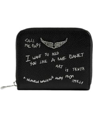 Zadig & Voltaire Mini Zv Graffiti Purse - Black