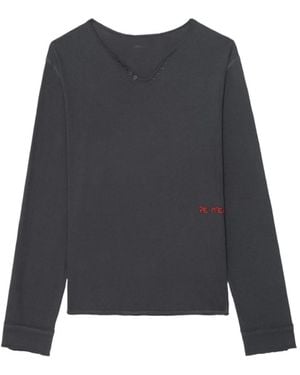 Zadig & Voltaire Monsatir Henley T-Shirt - Blue