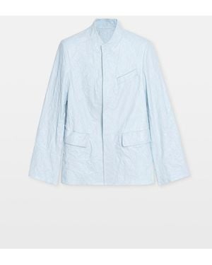 Zadig & Voltaire Veryn Creased Leather Blazer - Blue
