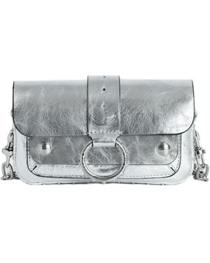 Zadig & Voltaire Kate Wallet Vintage Metal Bag - Grey