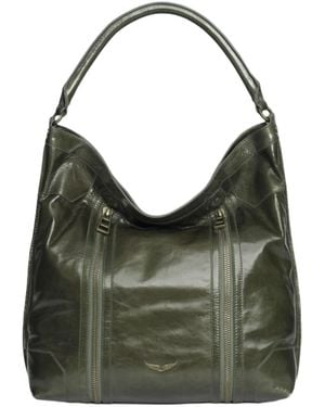 Zadig & Voltaire Sunny Hobo Vintage Patent Bag - Green