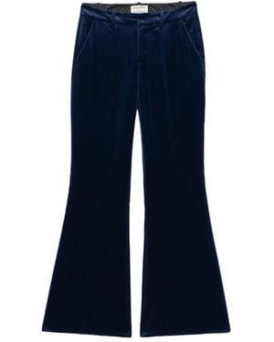 Zadig & Voltaire Prevy Velvet Trousers - Blue