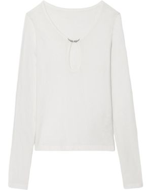 Zadig & Voltaire Henley T-Shirt Tina - White