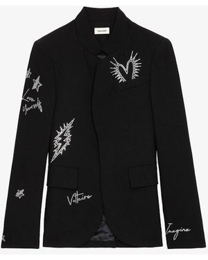 Zadig & Voltaire Very Diamanté Blazer - Black