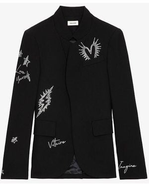 Zadig & Voltaire Very Diamanté Blazer - Black