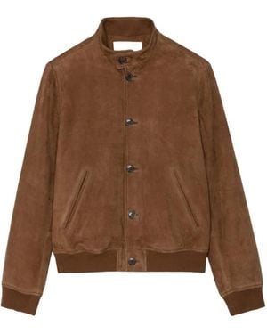 Zadig & Voltaire Lonni Button Suede Jacket - Brown