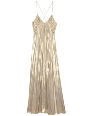 Zadig & Voltaire Satin Rayon Dress - Natural