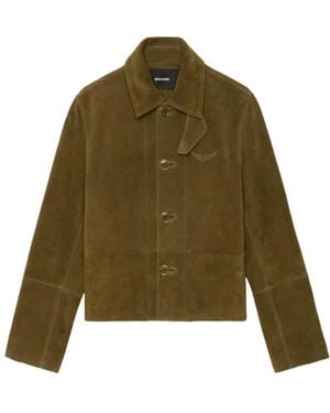 Zadig & Voltaire Lessa Suede Leather Jacket - Multicolour