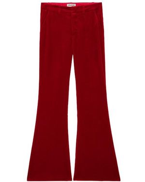 Zadig & Voltaire Prevy Velvet Trousers - Red