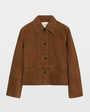 Zadig & Voltaire Lessa Suede Leather Jacket - Brown