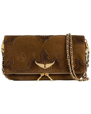 Zadig & Voltaire Rock Western Clutch - Brown