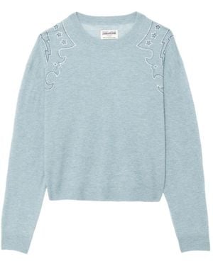 Zadig & Voltaire Swapy Jumper 100% Cashmere - Blue