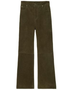 Zadig & Voltaire Evy Suede Leather Trousers - Multicolour