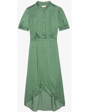 Zadig & Voltaire Rimaz Satin Dress - Green