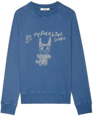 Zadig & Voltaire Sweatshirt Upper Surf - Bleu