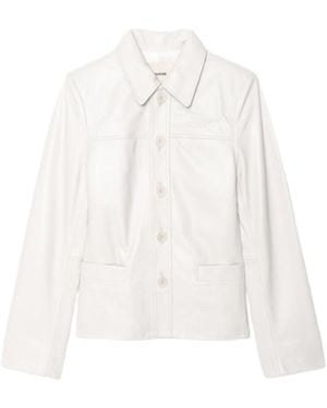 Zadig & Voltaire Liamys Leather Jacket - White