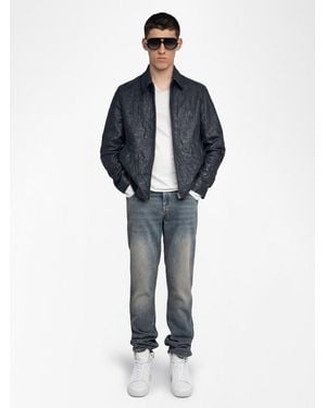 Zadig & Voltaire Loumy Leather Jacket - Blue
