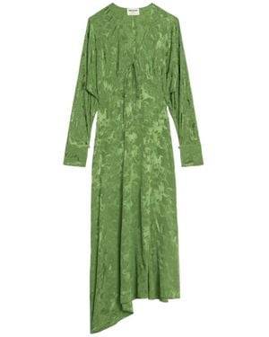 Zadig & Voltaire Rouna Dress 100% Silk - Green