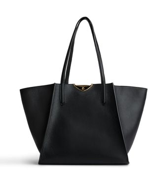 Zadig & Voltaire Le Borderline Leather Tote Bag - Black