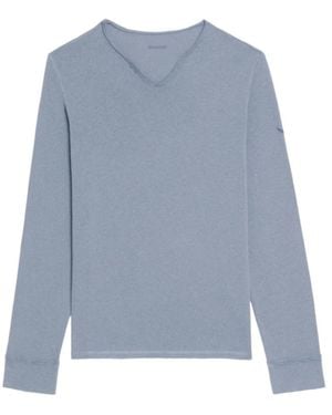 Zadig & Voltaire Henley T-Shirt Monastir - Blue