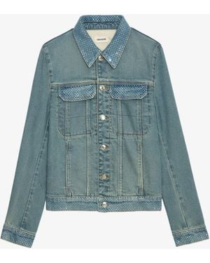 Zadig & Voltaire Blouson Kioky Denim Light Blue - Bleu