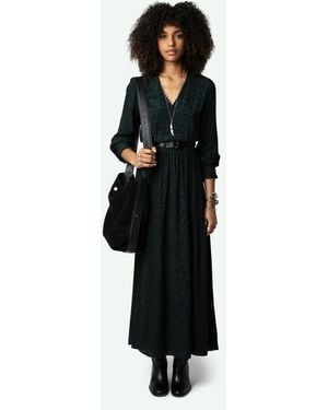 Zadig & Voltaire Rabella Leopard Dress - Black